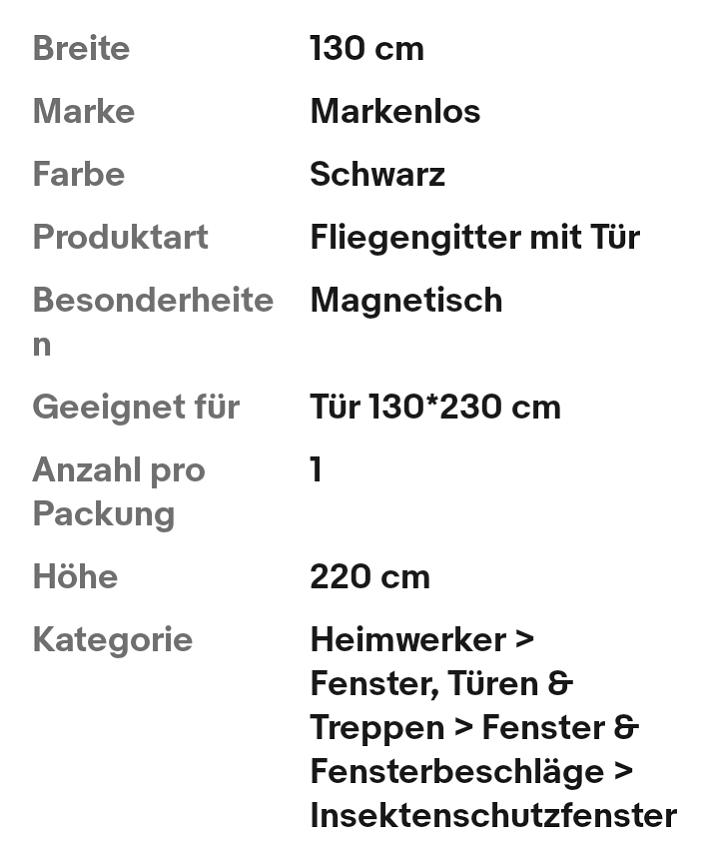 Bild 4 Fliegengitter für die Türe Magnet, Glasfaser-Mesh Fiberglas-Fliegengitter