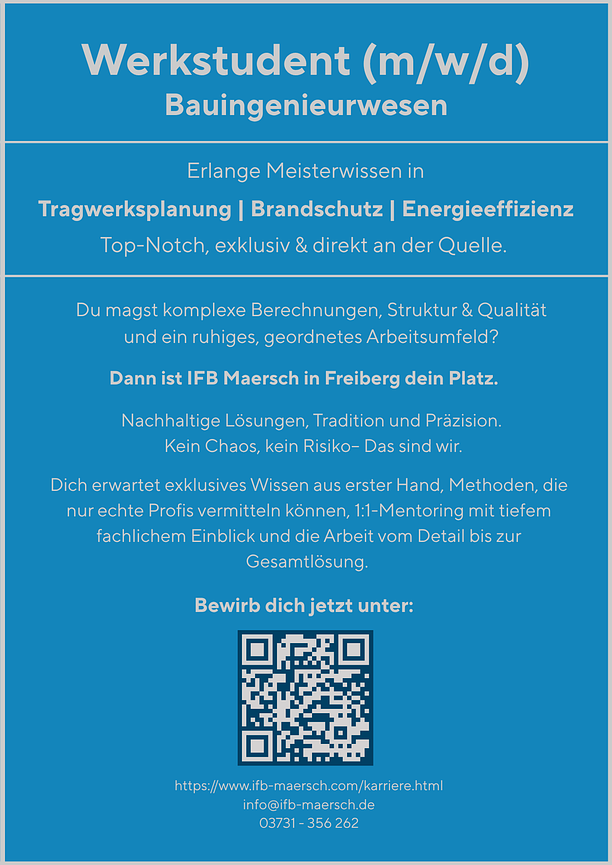 Bild 1 Werkstudent Bauingenieurwesen / Freiberg / exklusives Meisterwissen vom Profi