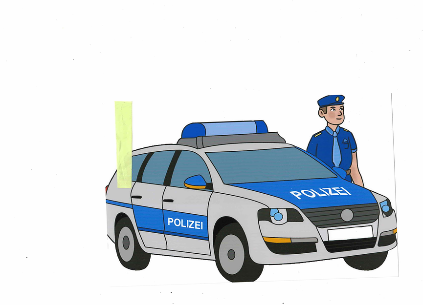 Bild 1 Hochglanzbild auf Fotopapier "POLIZEI"