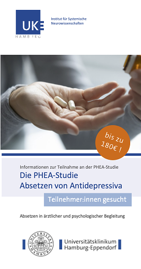 Bild 1 PHEA-Studie zum Absetzen von Antidepressiva am UKE *180€*