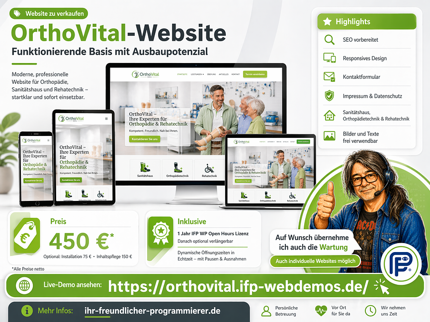 Bild 1 Website für Orthopädie, Sanitätshaus & Rehatechnik zu verkaufen