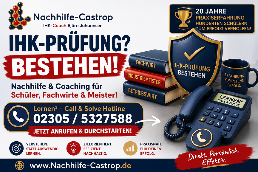 Bild 1 IHK Prüfungsvorbereitung | Rechnungswesen & BWL | Coaching