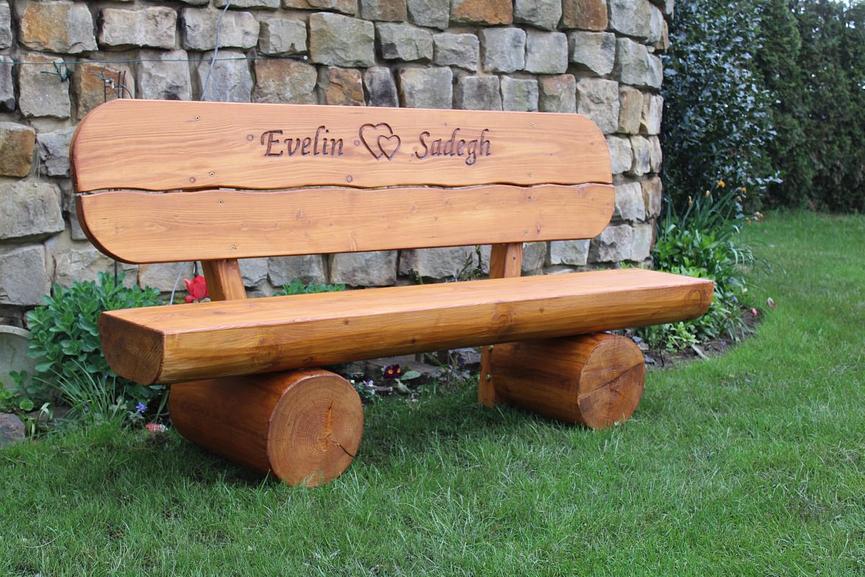 Bild 2 Weihnachtsgeschenk. Gartenbank mit Gravur. Hochzeitsgeschenk. krongartmöbel.