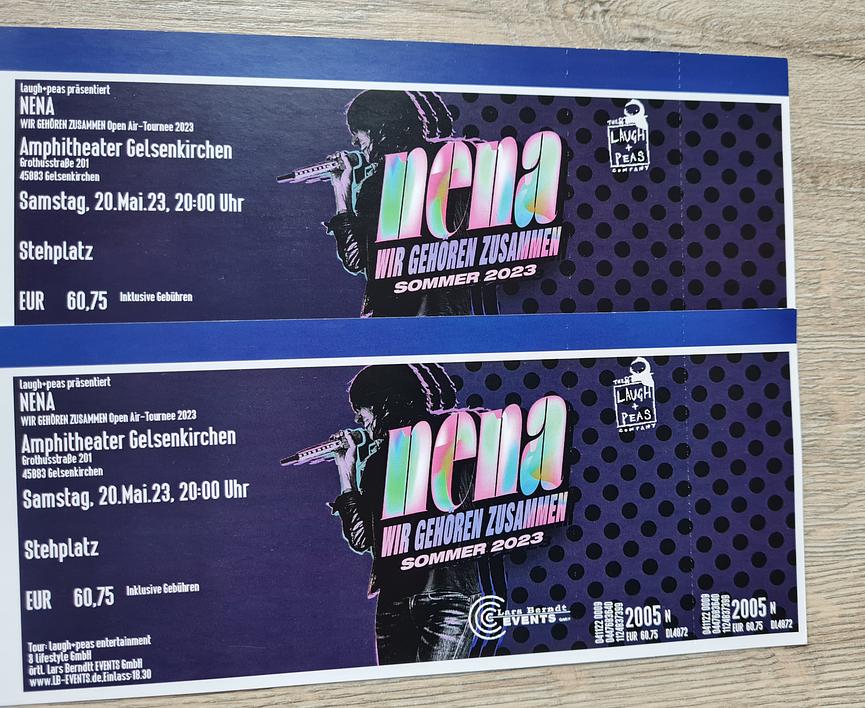 Bild 1 Nena 20.05. - 2 Stehplatz-Tickets