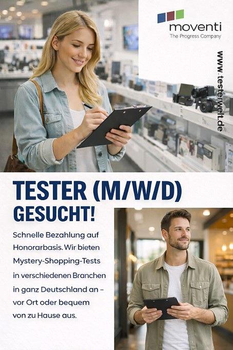 Bild 1 Tester (m/w/d) werden, Testreihe in Münster / Schnelle Auszahlung der Honorare