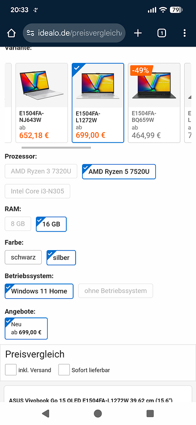 Bild 21 Asus Vivobook 15Go E1504FA-NJ311W 1 Monat Herstellergarantie Ausstellungsgerät