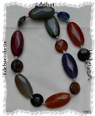 Bild 3 Edelsteinkette mit einen Regenbogenachat