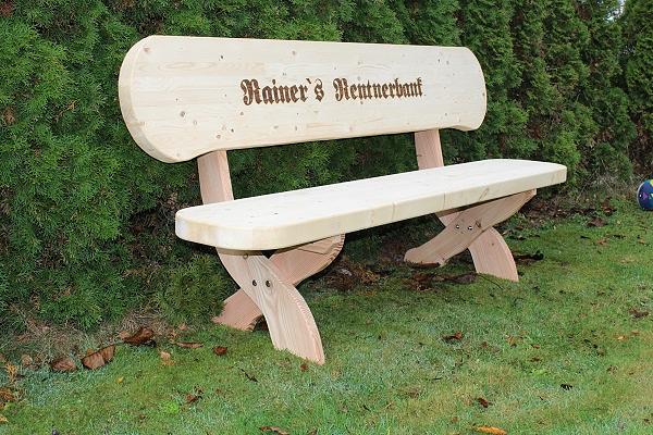 Bild 2 Gartenbank mit Scherenfüße. Hochzeitsgeschenk. Rentners Geschenk.