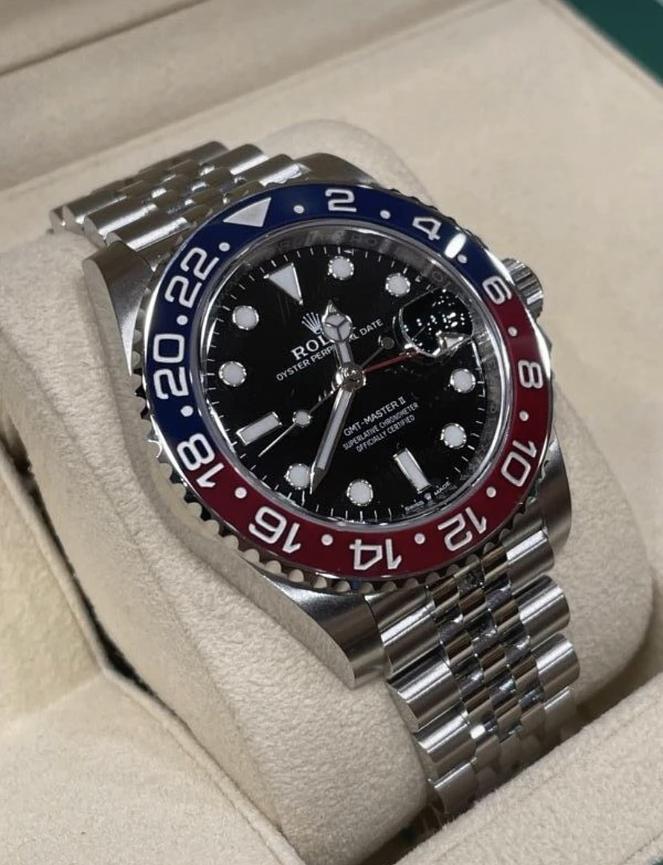Bild 4 Rolex GMT-Master II Pepsi Jubilee Stahl schwarzes Zifferblatt