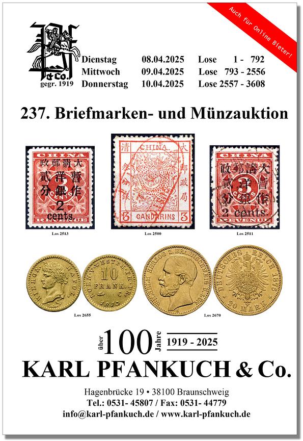 Bild 2 Karl Pfankuch Co. Auktions- und Handelshaus für Münzen und Briefmarken
