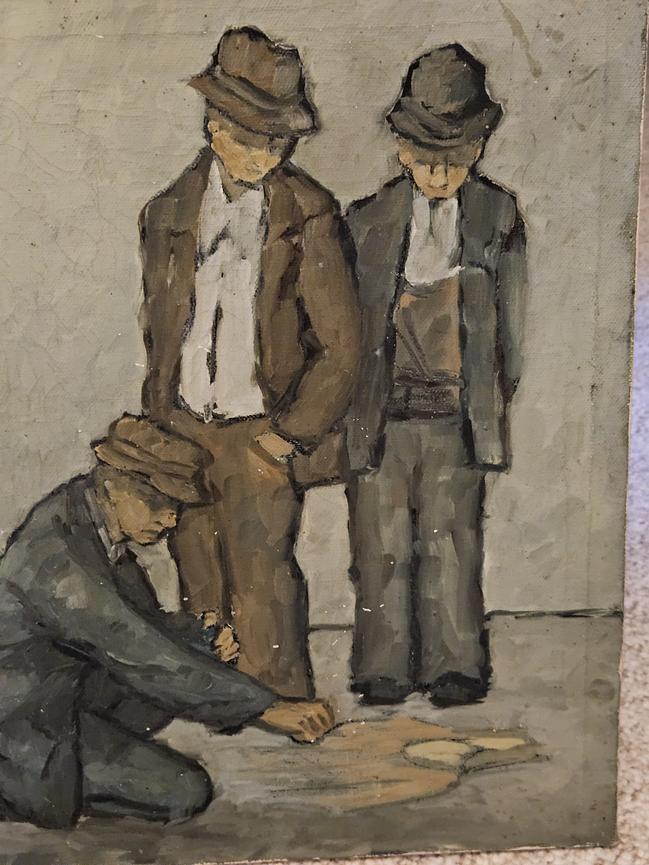 Bild 1 Carlo Vitale Figura mit Galerieetikett und Sammlerstempel