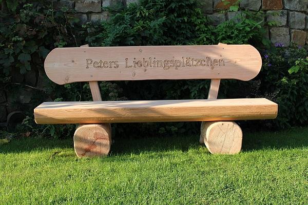 Bild 3 Jubiläumsgeschenk für Firmen & Vereine.  Hochzeitsgeschenk. Holzbank mit Gravur.