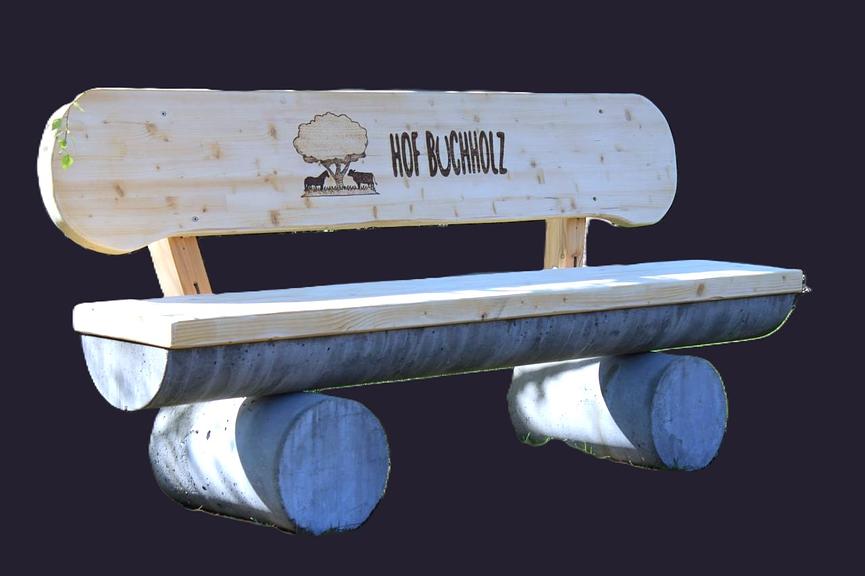 Bild 1 Betonbank mit Gravur. Hochzeitsgeschenk. Rentners Geschenk. Jubiläumsgeschenk.