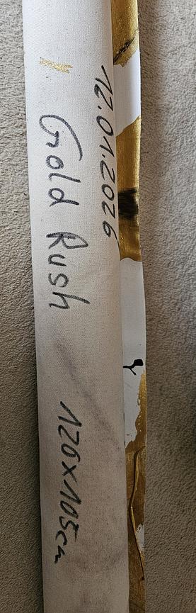 Bild 8 ​XXL UNIKAT: Laurence Lexx (1969) – „Gold Rush“ – Handsigniert (120x105 cm)