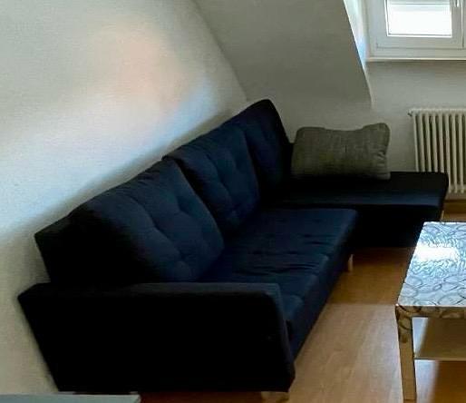 Bild 1 Ecksofa mit Bettkasten u Betteil   210 cm Länge, Winkel 140 cm