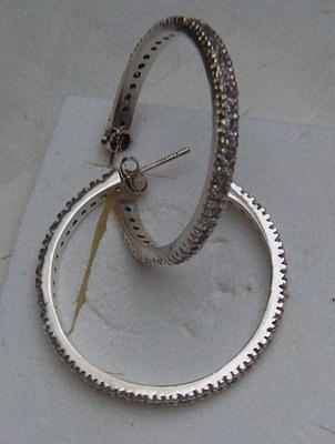 Bild 5 Edelsteinkreolen, 925 Silber mit gefassten Amethysten