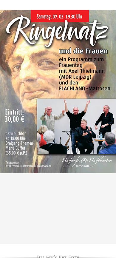 Bild 1 Ringelnatz und die Frauen - Axel Thielmann (MDR - Leipzig)