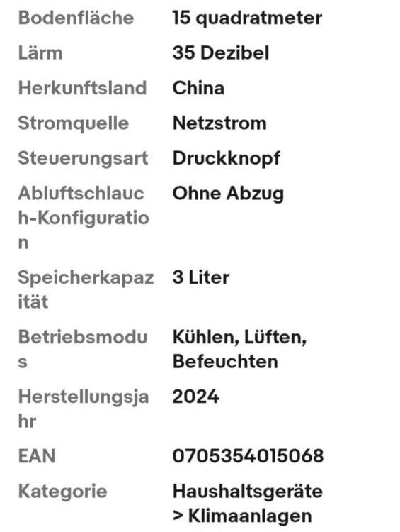 Bild 3 Energieeffizienter Luftkühler Mobil, Tragbare Klimaanlage Ohne Abluftschlauch, S