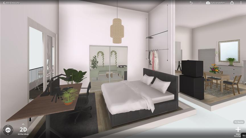 Bild 3 Helle 2-Zimmer-Loft-Wohnung mit Balkon, nähe Ringbahn, ab 1 Monat