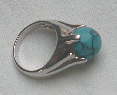 Bild 7 Ring, 925 Silber mit gefasstenTürkisstein