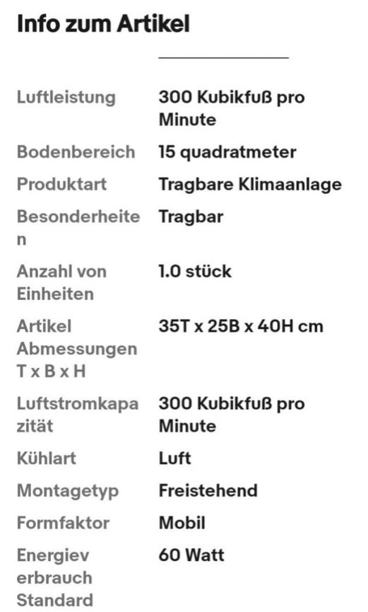 Bild 2 Energieeffizienter Luftkühler Mobil, Tragbare Klimaanlage Ohne Abluftschlauch, S