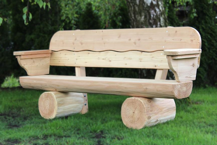 Bild 12 Massive Gartenbank. Holzbank. Rentners Geschenk. Krongartmöbel.