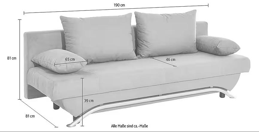 Bild 6 Schlafsofa aus braunem Mikrofaser zu verschenken
