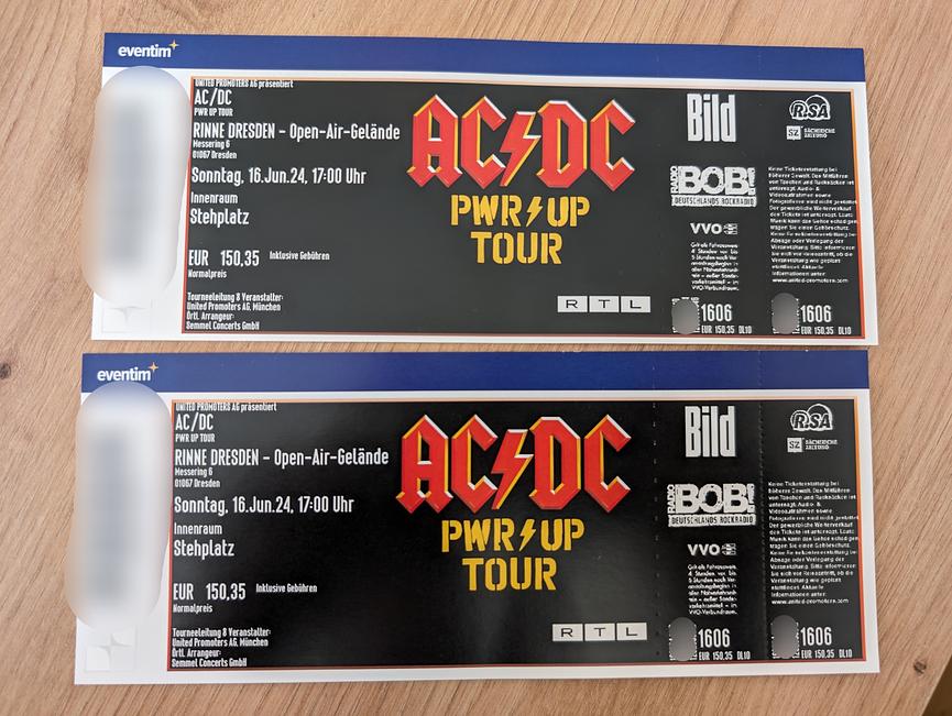 Bild 1 AC/DC Tickets für Dresden (16.06.24) zu verkaufen