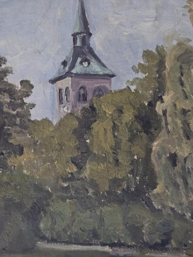 Bild 3 Bedeutendes Ölgemälde (1931) – K. Unrug: Ansicht von St. Adalbert, Posen (Poznań