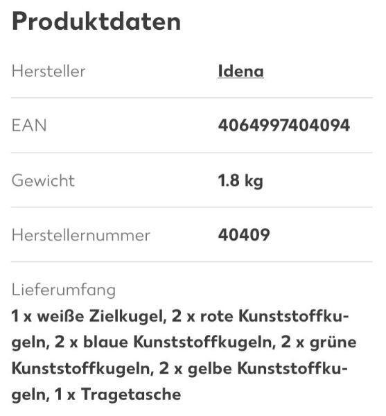 Bild 3 Boule/Boccia Spiel Set mit 8 Kugeln im Tragekoffer Boule Petanquekugeln
