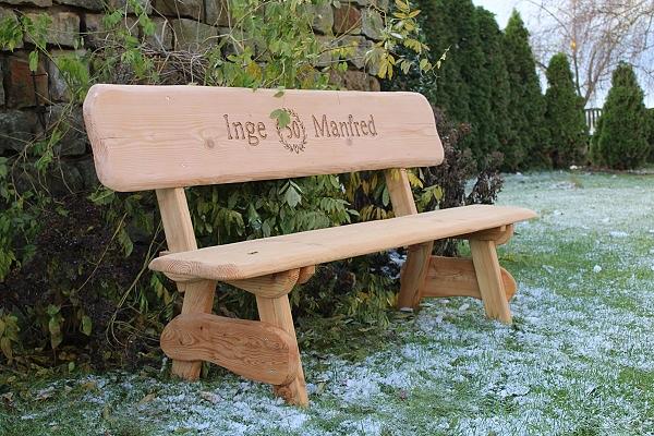 Bild 6 Holzbank . Jubiläumsgeschenk. Rentners Geschenk. Gartenbank.