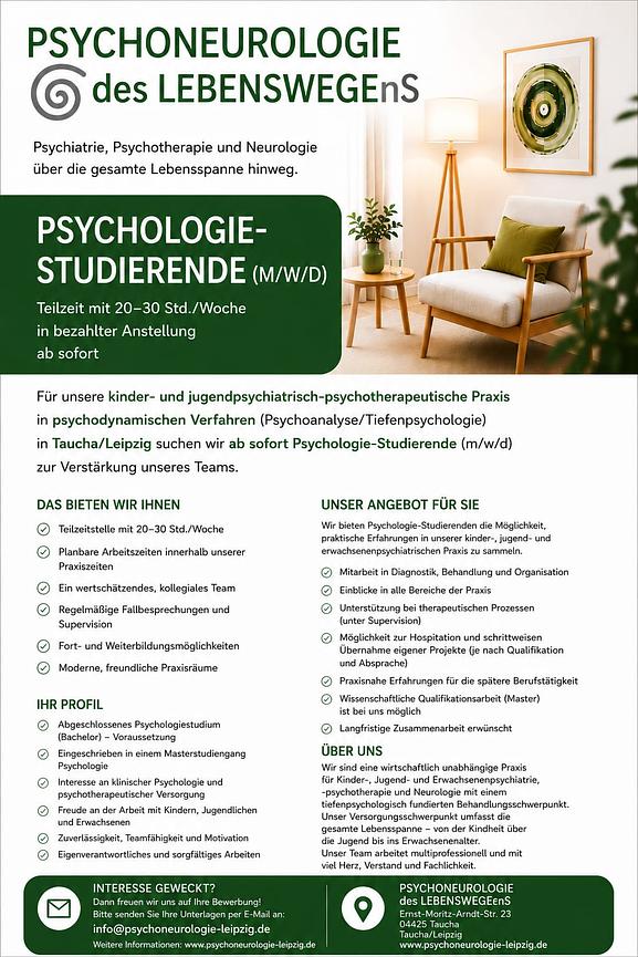 Bild 1 Studierende derPsychologie (m/w/d) gesucht