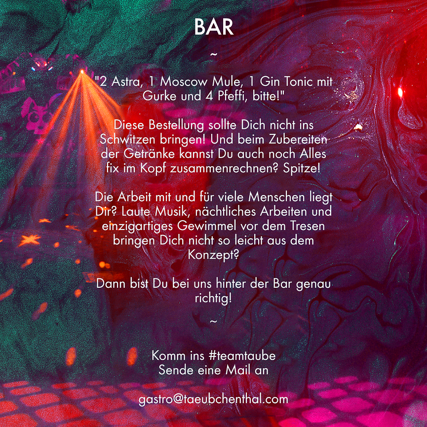 Bild 1 Barpersonal (m/w/d) Minijob/Teilzeit Täubchenthal Leipzig