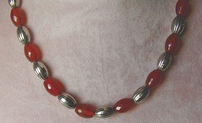 Bild 6 Edelsteincollier, Karneol mit Silberkugeln, 925 Silber
