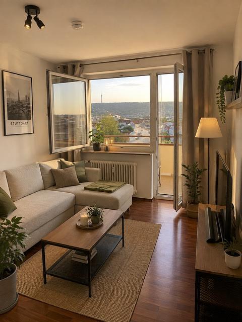 Bild 1 Einzimmer Wohnung über den Dächern von Stuttgart-West