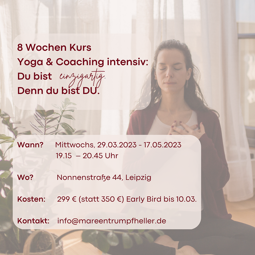 Bild 1 8 Wochen Kurs Yoga & Coaching intensiv:  Du bist einzigartig.