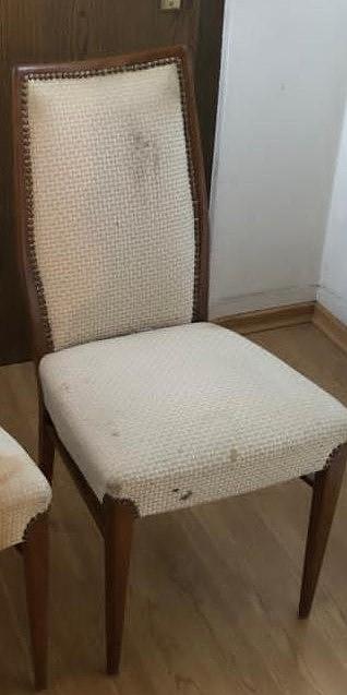 Bild 5 Zu verschenken 4 Stühle mit Holztisch Durchmesser 120cm 