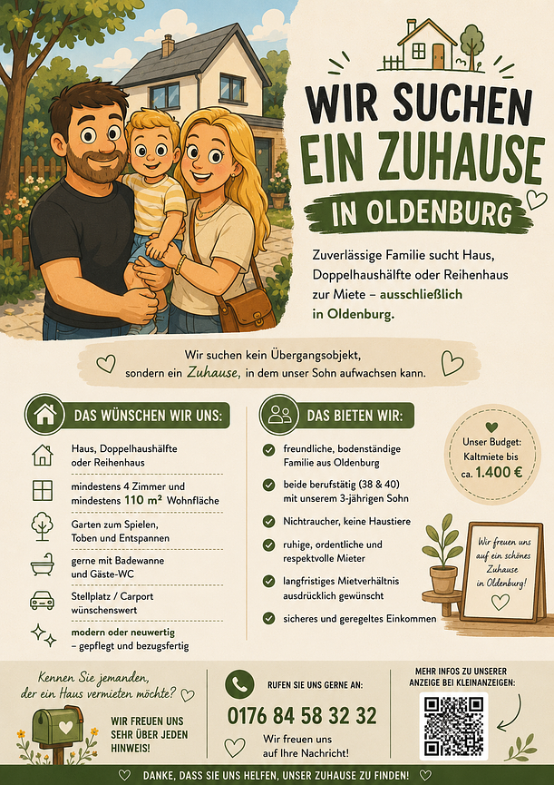 Bild 1 Neues Zuhause in Oldenburg gesucht
