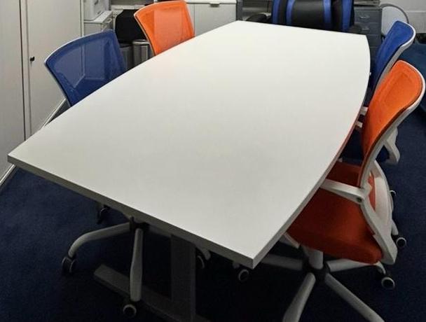 Bild 1 Büro Konferenztisch 200 × 100 cm Weiß – Besprechungstisch