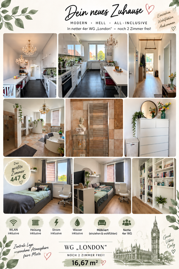 Bild 1 Wohngemeinschaft hat 2 Zimmer frei ab Oktober In Leipzig West