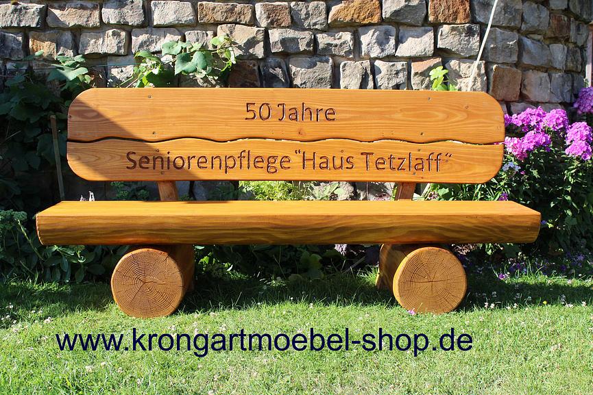 Bild 5 Gartenbank mit Gravur. Ostern Geschenk. Hochzeitsgeschenk. Krongartmöbel.