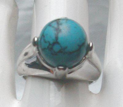 Bild 5 Ring, 925 Silber mit gefasstenTürkisstein