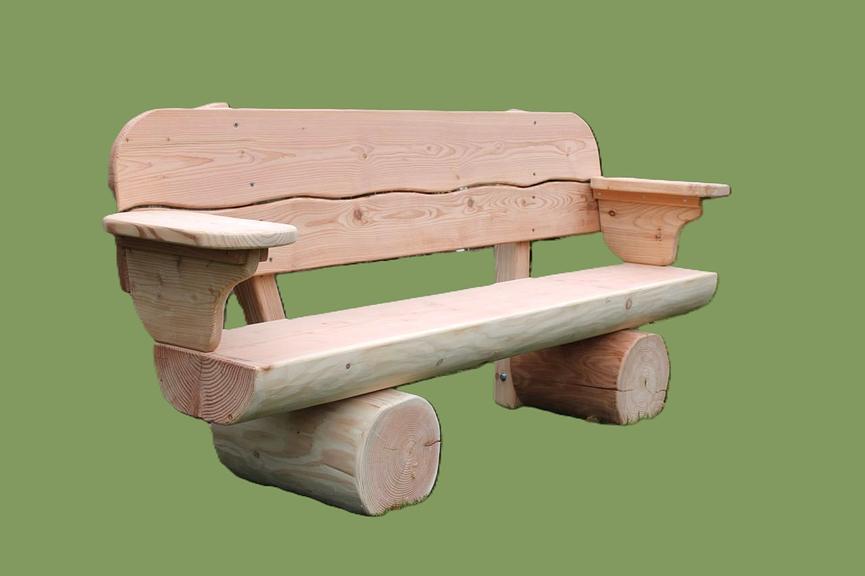 Bild 13 Überdachte Gartenbank. Gartenlaube. Holzbank.