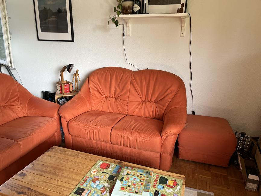 Bild 2 Couch Set aus Dreisitzer, Zweisitzer und Hocker (auch einzeln)