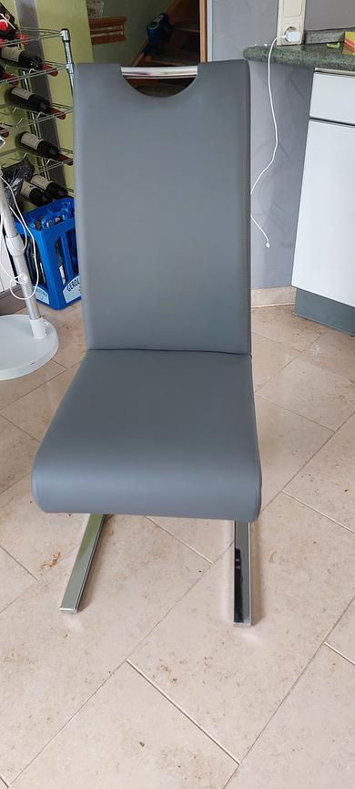 Bild 1 Esszimmer Stühle 4 Stck  "Schwinger" grau/  anthrazit