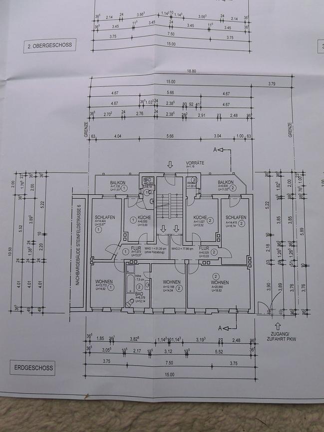 Bild 1 Hannover-Limmer: 2 Zi.-NR-WG-Wohnung, 53 m² : K,D.B.Balkon, nur für Studenten
