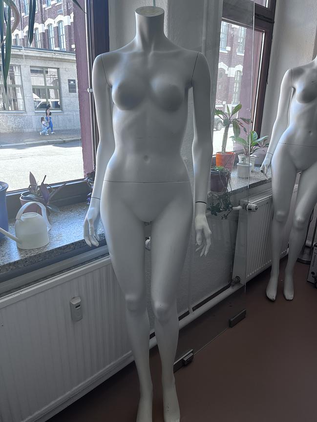 Bild 1 Schaufensterpuppen weiblich und männlich mit Standhalter
