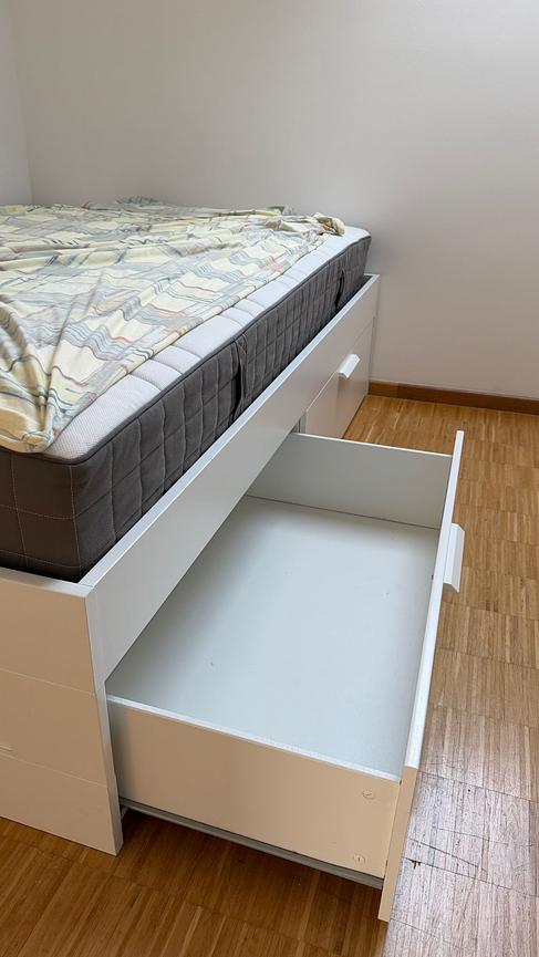 Bild 3 ikea Bett * Brimnes * weiß 140x200 * inkl Lattenrost * 200€ * Rödermark