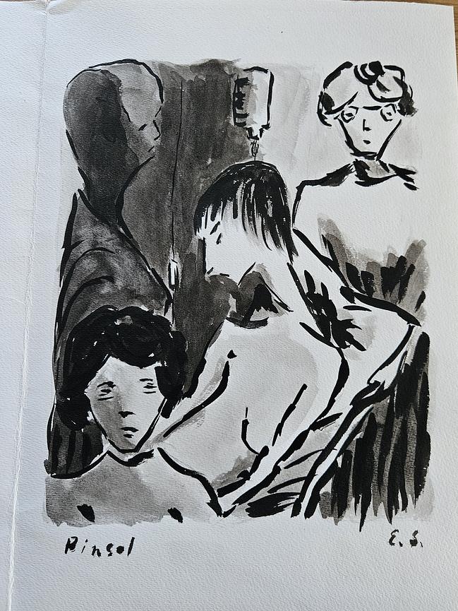 Bild 6 Expressionistische Aktzeichnung – Stil Egon Schiele – Motiv „Hockende Frau“ (191