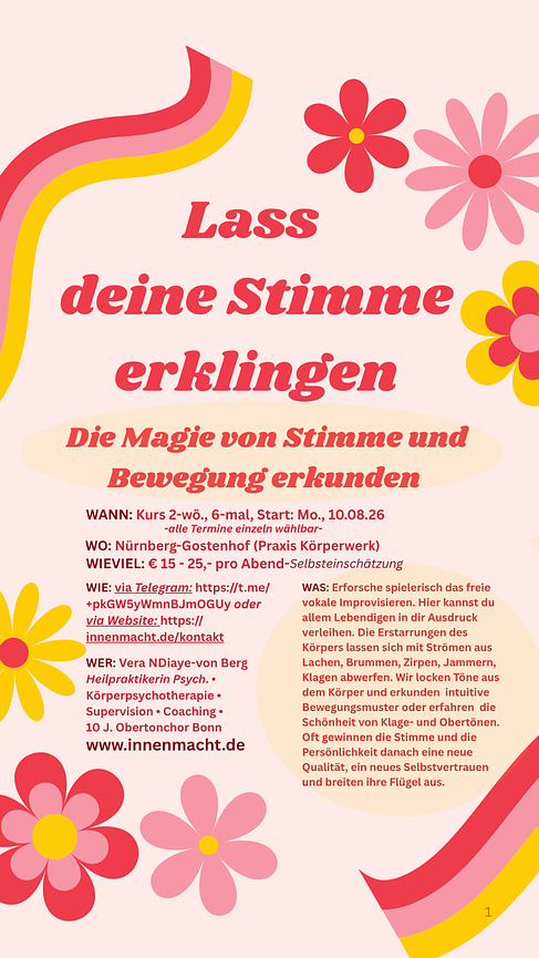 Bild 1 STIMME & KÖRPER ALS QUELLE DER KREATIVITÄT